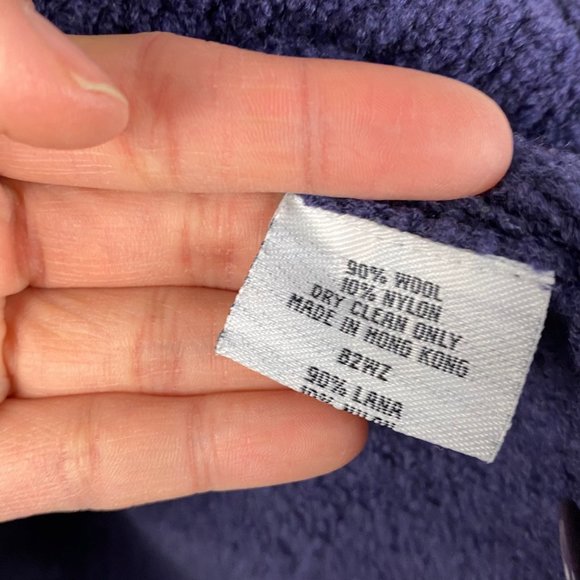 Eileen Fisher Boucle Purple Wool Blend Mock Neck Cardigan Knit Jacket Sz Medium - Picture 5 of 9